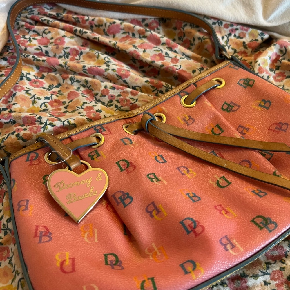 Dooney and Bourke Pink Rainbow Monogram Purse